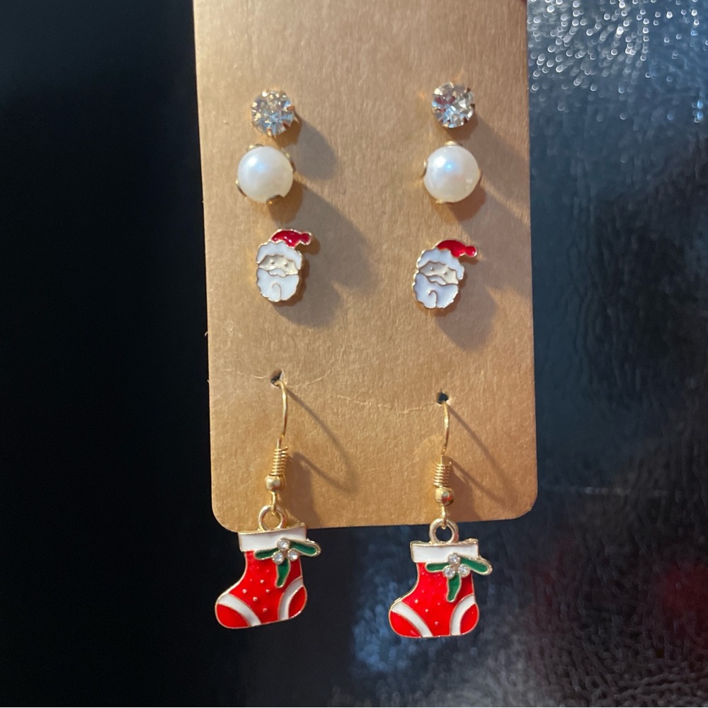 Christmas Stocking Stack Earrings